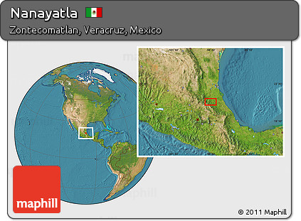 Satellite Location Map of Nanayatla