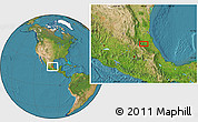 Satellite Location Map of Oxpantla