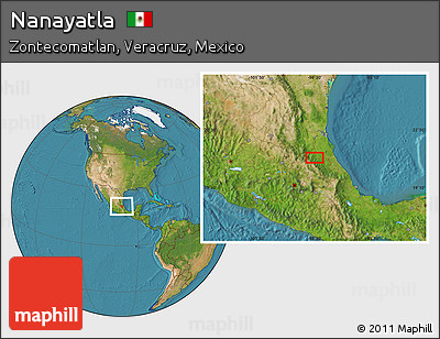 Satellite Location Map of Nanayatla