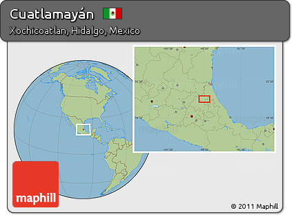 Savanna Style Location Map of Cuatlamayán