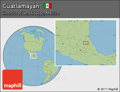 Savanna Style Location Map of Cuatlamayán