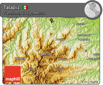 Physical Map of Talapiz