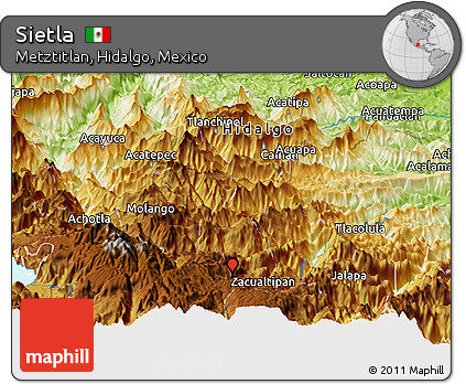 Physical Panoramic Map of Sietla