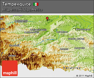 Physical Panoramic Map of Tempexquite