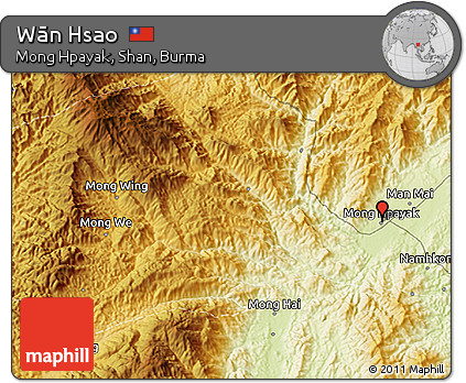 Physical 3D Map of Wān Hsao