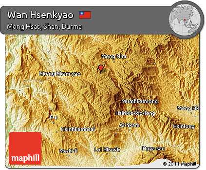 Physical 3D Map of Wan Hsenkyao