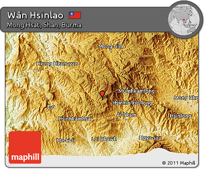 Physical 3D Map of Wān Hsinlao