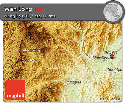 Physical 3D Map of Wān Löng