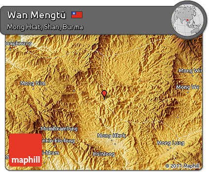 Physical 3D Map of Wan Mengtü