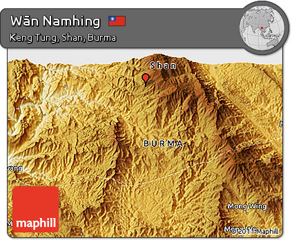 Physical 3D Map of Wān Namhing
