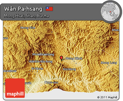 Physical 3D Map of Wān Pa-hsang