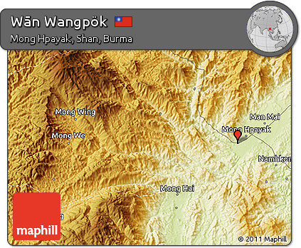 Physical 3D Map of Wān Wangpök