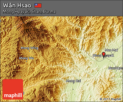 Physical 3D Map of Wān Hsao