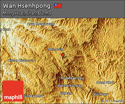 Physical 3D Map of Wan Hsenhpong