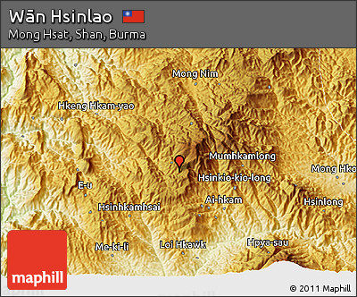 Physical 3D Map of Wān Hsinlao