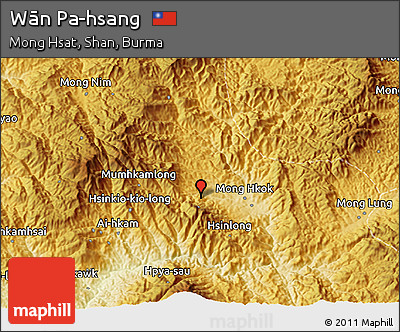Physical 3D Map of Wān Pa-hsang