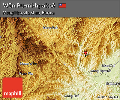 Physical 3D Map of Wān Pu-mi-hpakpē