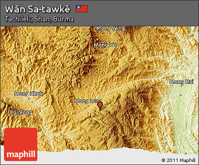 Physical 3D Map of Wān Sa-tawkē
