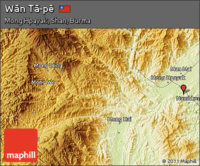 Physical 3D Map of Wān Tā-pē