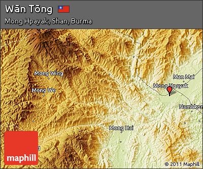 Physical 3D Map of Wān Tōng