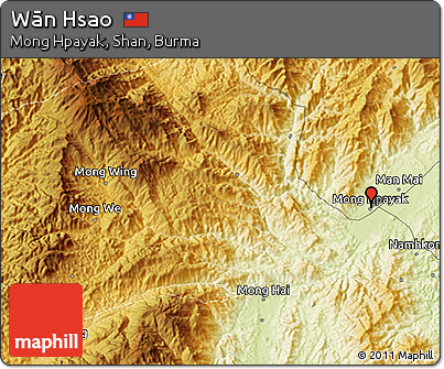 Physical 3D Map of Wān Hsao