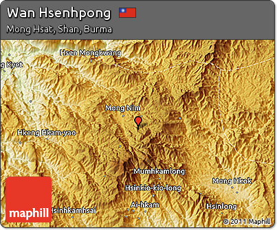 Physical 3D Map of Wan Hsenhpong