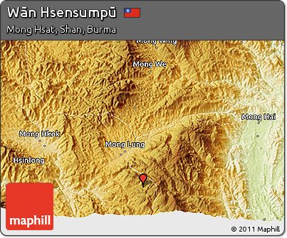 Physical 3D Map of Wān Hsensumpū