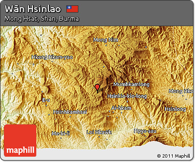 Physical 3D Map of Wān Hsinlao