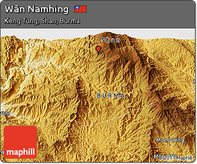 Physical 3D Map of Wān Namhing