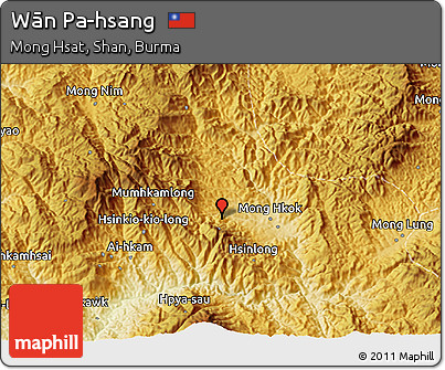 Physical 3D Map of Wān Pa-hsang