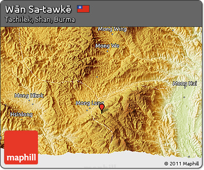 Physical 3D Map of Wān Sa-tawkē