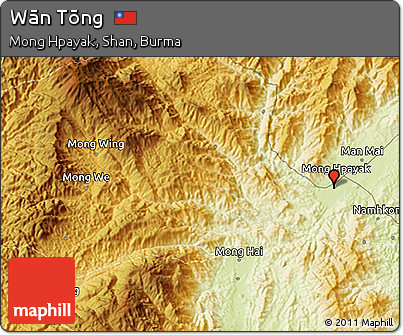 Physical 3D Map of Wān Tōng
