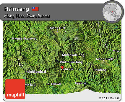 Satellite 3D Map of Hsinsang