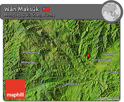 Satellite 3D Map of Wān Maksūk