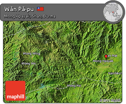 Satellite 3D Map of Wān Pā-pu