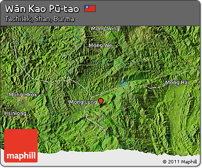 Satellite 3D Map of Wān Kao Pū-tao