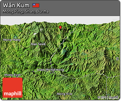 Satellite 3D Map of Wān Kum