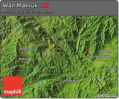 Satellite 3D Map of Wān Maksūk