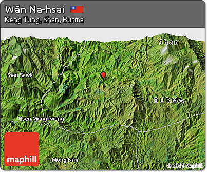 Satellite 3D Map of Wān Na-hsai