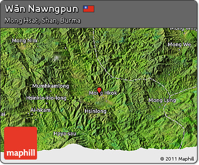 Satellite 3D Map of Wān Nawngpun