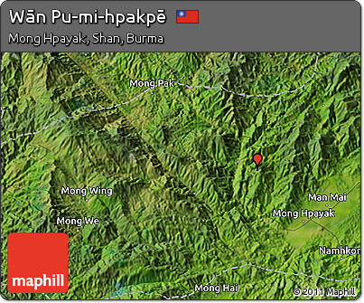 Satellite 3D Map of Wān Pu-mi-hpakpē