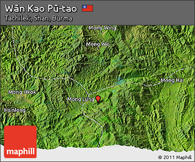 Satellite 3D Map of Wān Kao Pū-tao