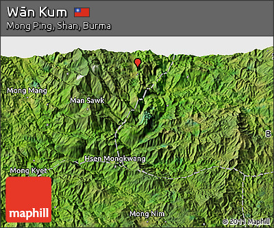 Satellite 3D Map of Wān Kum