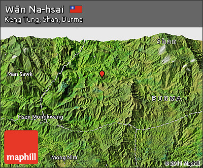 Satellite 3D Map of Wān Na-hsai