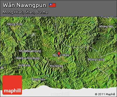 Satellite 3D Map of Wān Nawngpun