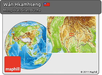 Physical Location Map of Wān Hkamhseng