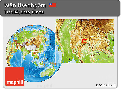 Physical Location Map of Wān Hsenhpöm