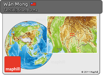 Physical Location Map of Wān Möng