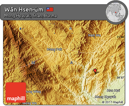 Physical Map of Wān Hsen-üm
