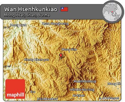 Physical Map of Wan Hsenhkunkiao